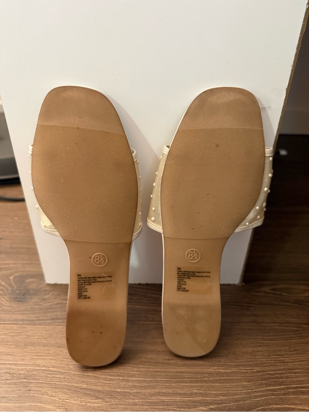 a new day Pearl-Studded Cream Slide Mules - Picture 3 of 3